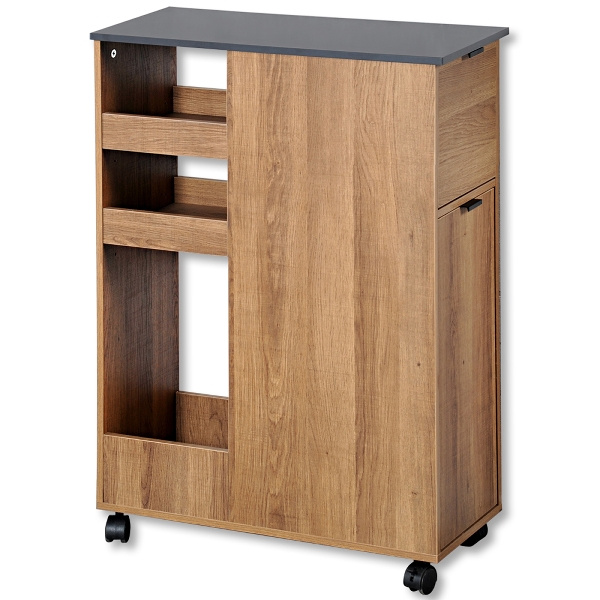 Carucior de bucatarie cu cos de gunoi, rustic, KESPER