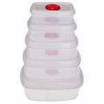 Set recipiente pentru alimente, 5 dimensiuni, ideale pentru microunde