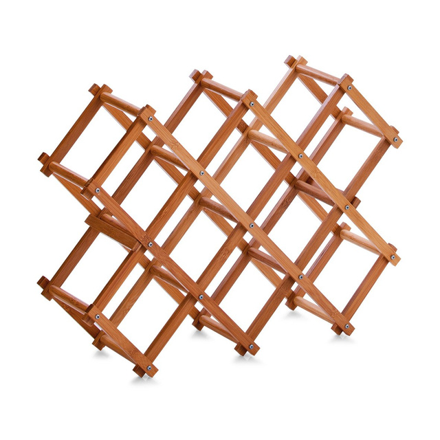 Raft pentru vin din bambus - 10 sticle, ZELLER