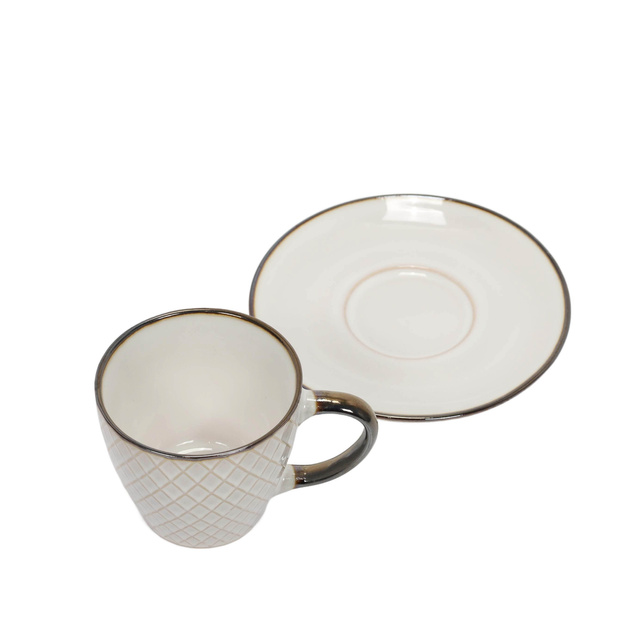 Cana pentru cafea sau ceai cu farfurioară DUNE, 210 ml