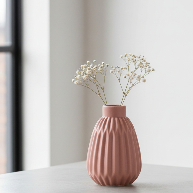 Vază ceramică ESKO, pictată manual, 13 cm, model 1