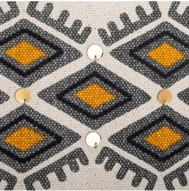 Pernă decorativă etnică AZTEC, 40 x 40 cm, cu paiete