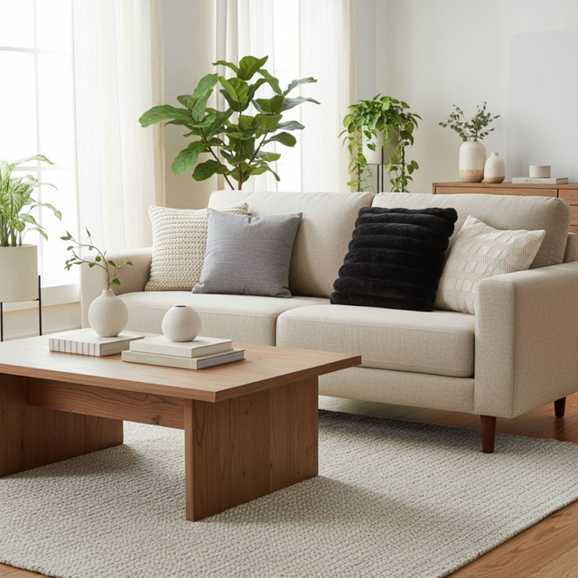 Pernă decorativă 45 x 45 cm, negru