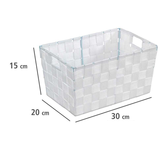 Coș ADRIA WHITE - recipient de depozitare, dimensiune S, WENKO, alb