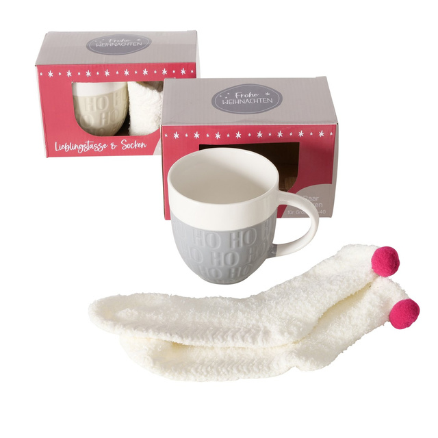 Cana jumbo cu motiv festiv HOHO, 600 ml