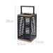Felinar de gradina LOFT cu maner metalic, 15 x 15 x 28 cm