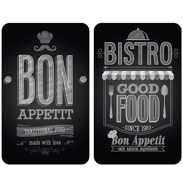 Plăci de protecție din sticlă BON APPETIT pentru aragaz – 2 bucăți, WENKO, bon appetit