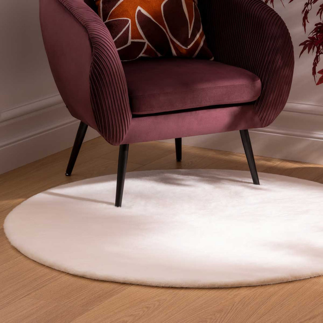 Covor rotund COUKA moale, Ø 118 cm