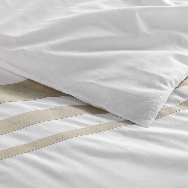 Set lenjerie de pat cu dungi decorative MARGAUX , 240 x 220 cm