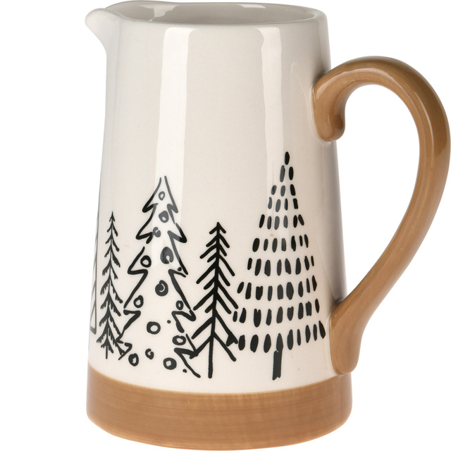 Cana de iarnă cu motiv de brăduți, 1 l