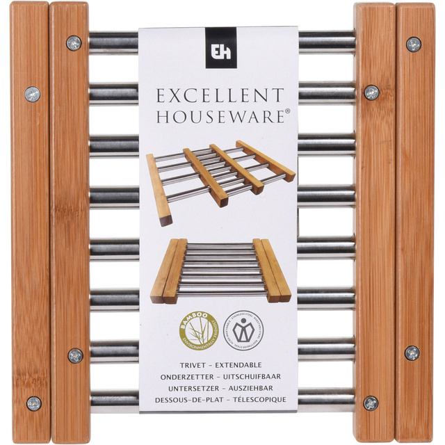 Suport pentru oala fierbinte, cu elemente din bambus