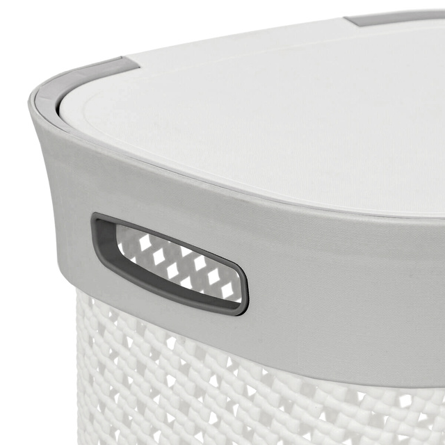 Coș de rufe cu capac lin Purl, 60L