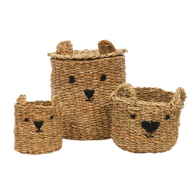 Coșuri pentru jucării Urși cu urechiușe JOY, 3 bucăți