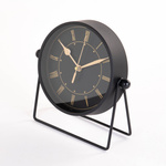 Ceas de masă negru cu ace aurii, 19,5 x 6,5 x 18,5 cm