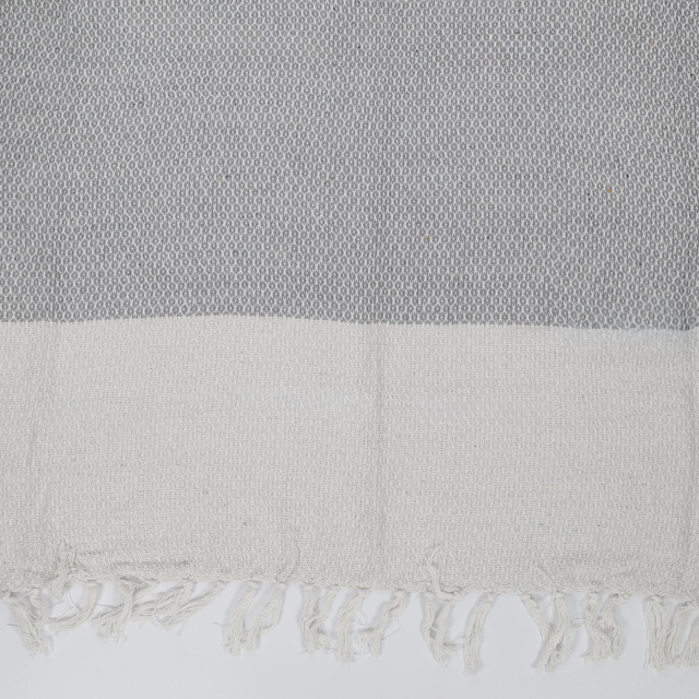 Pătură din bumbac pentru pat, 130 x 160 cm, gri