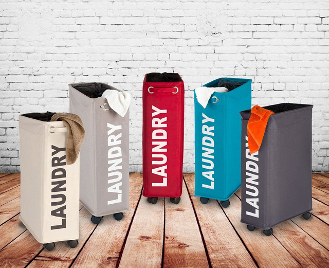 Coș de rufe CORNO, recipient 43 l, WENKO, turcoaz