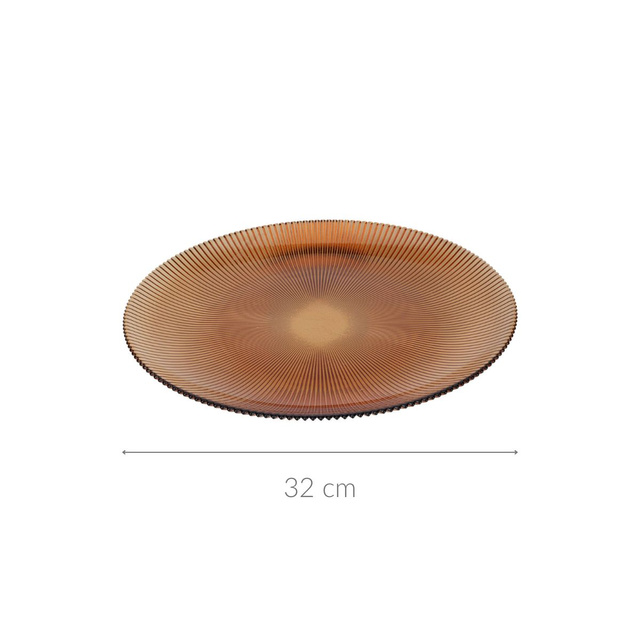 Farfurie plată striată AMBER, Ø 32 cm