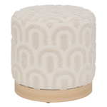 Puf alb tuftat COPAS, Ø 38 cm