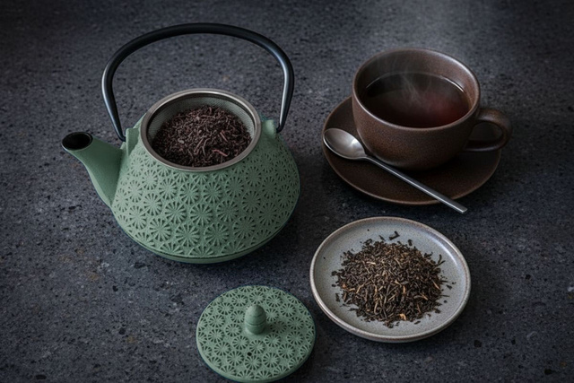 Ceainic din fontă cu infuzor TAKI, 1000 ml, turcoaz