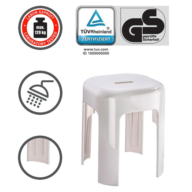 Scaun de duș, scaun de baie din plastic, ALASKA WENKO