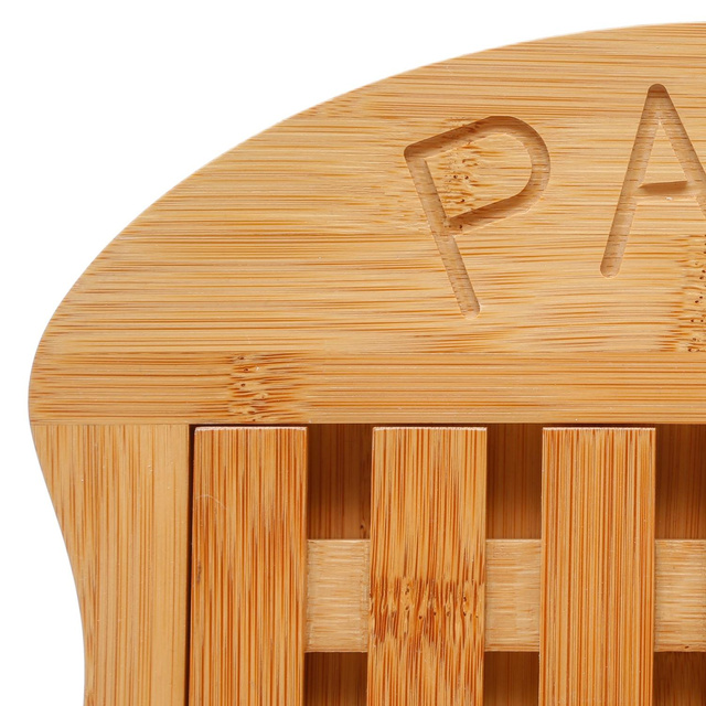 Tocator din bambus cu spatiu pentru frimituri, 34 x 26 x 2 cm