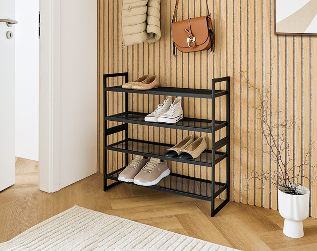 Etajeră metalică pentru pantofi NORDIC SPACE, 70 × 36 × 24 cm