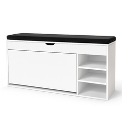 Dulap pentru pantofi cu loc de șezut și rafturi retractabile GRADIA, 100 x 34 x 50 cm