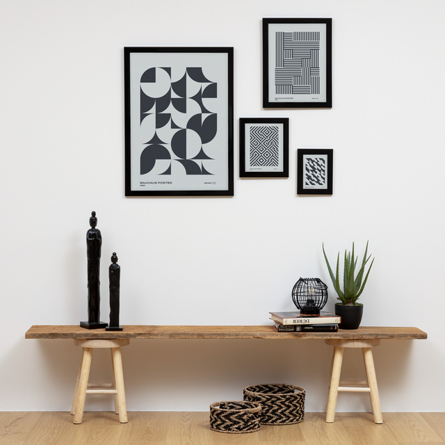 Taburet din lemn NYAR, Ø 28 cm