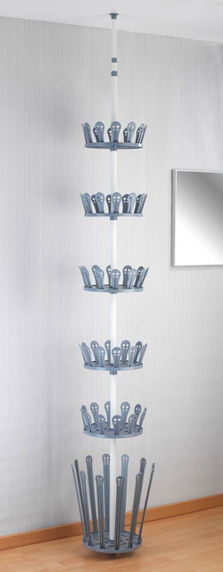 Organizer telescopic pentru încălțăminte ACHILLES - 36 de perechi de pantofi, WENKO, gri