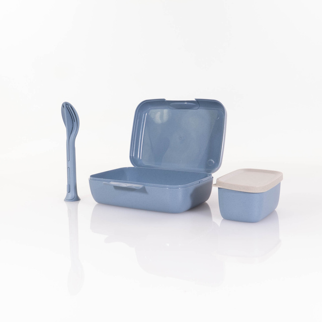  Cutie de prânz cu compartimente CANDY READY + set de tacâmuri, 4 elemente, KOZIOL