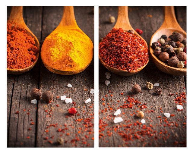 Set 2 placi protectoare pentru aragaz Curry, Sticla, 52x30 cm, ALLSTAR