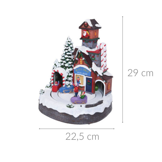 Decor de iarna mobil, LED, 29 cm