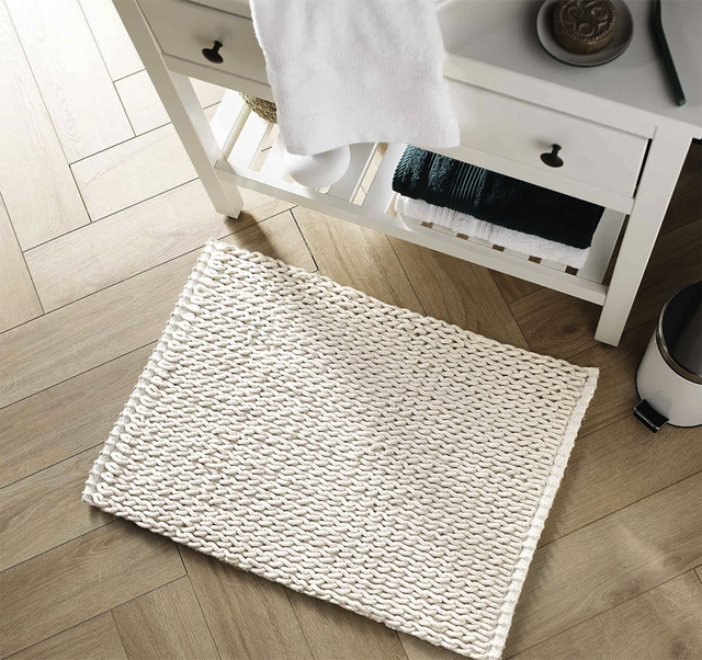 Covor de baie ISALIS, 100% bumbac, ecru, 50 x 80 cm