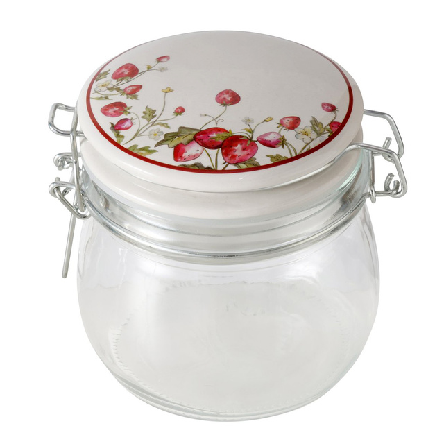 Borcan decorativ de bucatarie cu capac EMILY, 450 ml