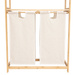 Raft din bambus cu coș pentru rufe TIDY BOX, 72 x 33 x 109 cm
