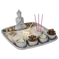 Tava pentru lumanari si tamaie.GRADINA ZEN, 24 x 23 cm