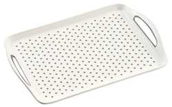 Tava servire Kesper, 45.5 x 32 x 4.5 cm, Plastic, Alb