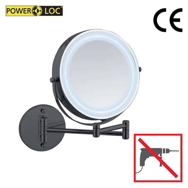 Oglinda cosmetica LED de perete LUMI, instalare fara gaurire