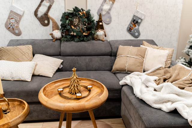 Sfeșnic auriu pentru 4 lumanari, Ø 28,5 cm