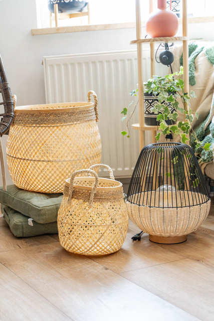 Coșuri de depozitare ROPE, împletite, 3 buc