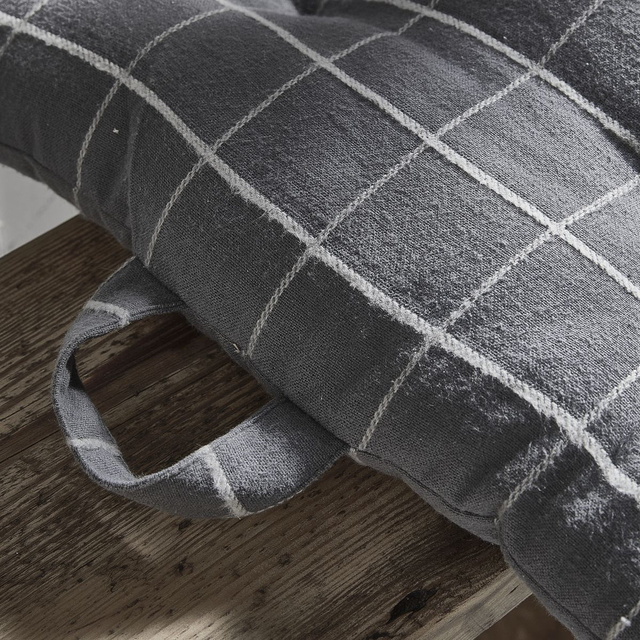 Perna pentru scaun cu carouri SOFT GEOMETRY, din bumbac, 40 x 40 cm