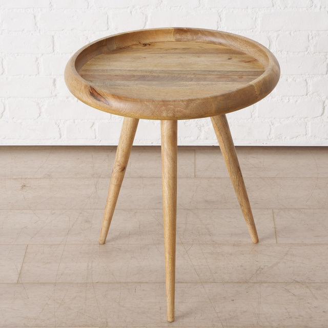 Masuta de cafea Herve, set 2 bucati, lemn de mango