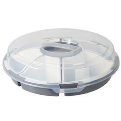 Tava portabila pentru gustari cu compartimente extraabile, Ø 33 cm