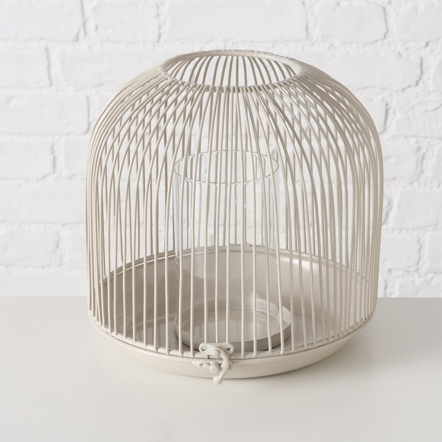 Set 2 felinare  metalice Justine,  bej