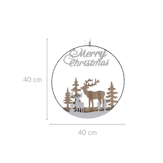 Decorațiune de Crăciun cu LED pentru suspendare, Ø 40 cm