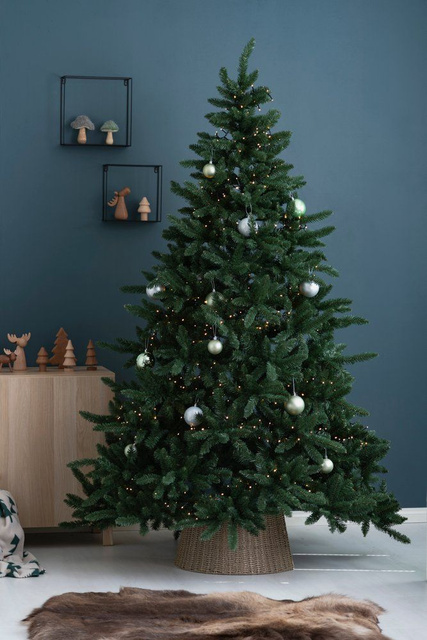 Husă pentru suportul de brad, 50 x 25 cm, imitație de ratan