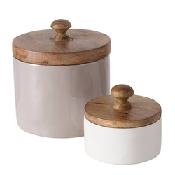 Cutie depozitare Pelia, lemn de mango, 2 buc