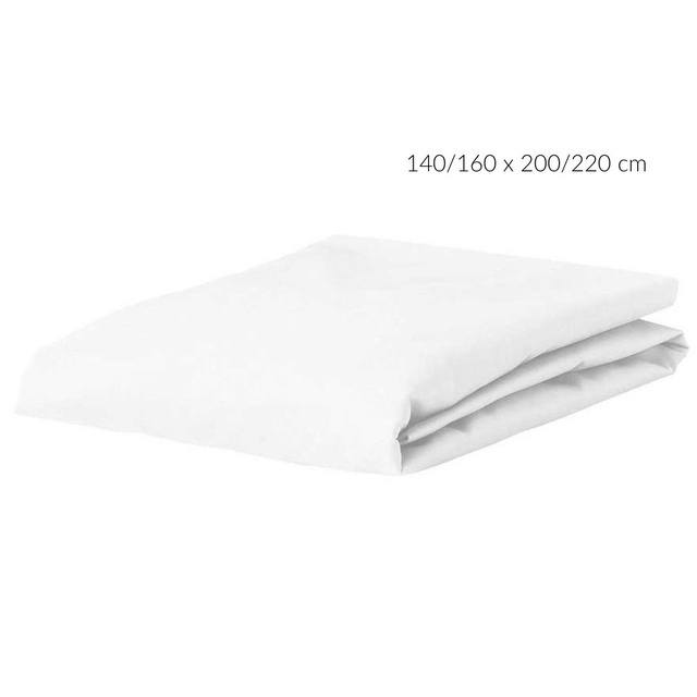 Cearceaf alb pentru saltea, 100% bumbac, 140/160 x 200/220 cm, Essenza