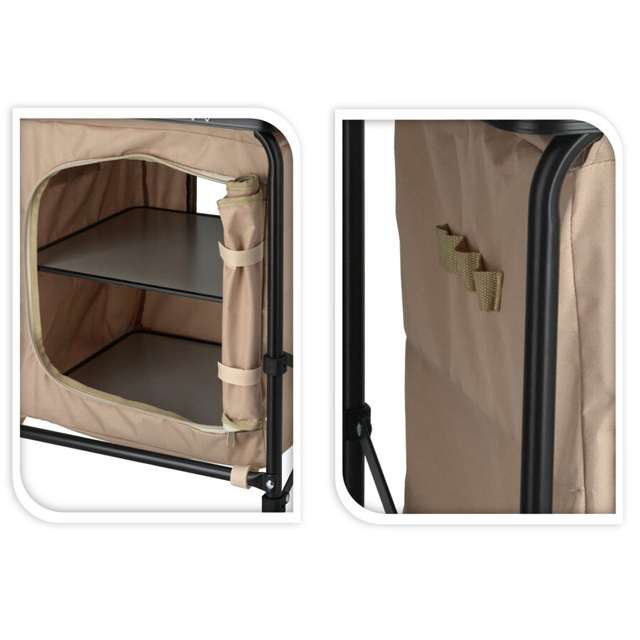 Masa de camping cu organizator de stofa