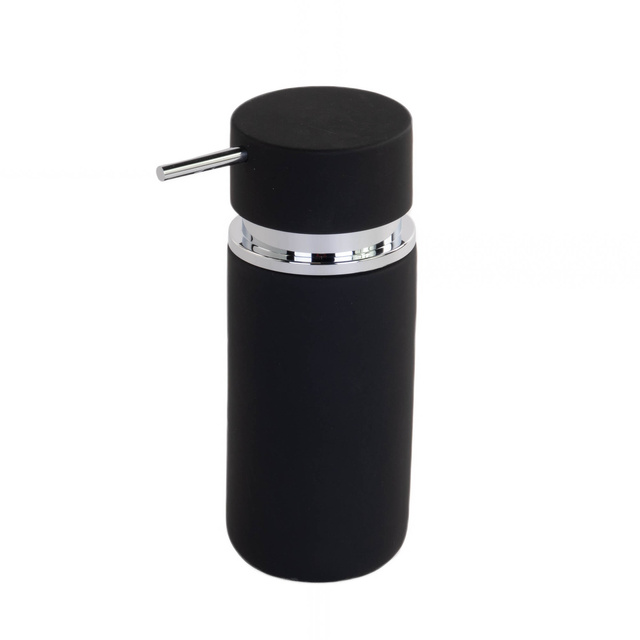 Dispenser săpun lichid RUBBER, 16 cm, Negru, ZELLER